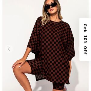 Dressed in lala Malone ribbed biker set